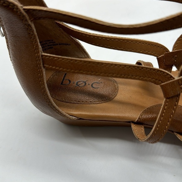 b.o.c. Brown Leather Gladiator Sandal Size 8 MCS6412H - Picture 6 of 7